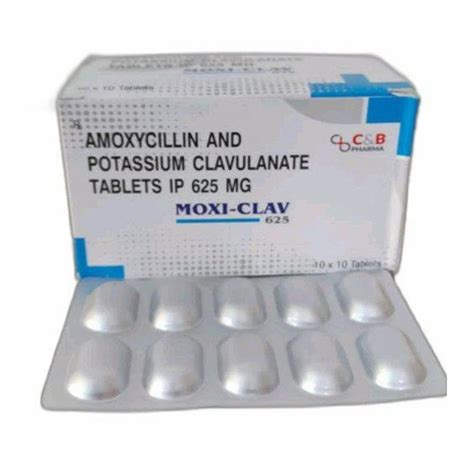 Moxi Clav 625 Amoxycillin Potassium Clavulanate Tablet IP 625 Mg At