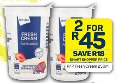 Pnp Fresh Cream Ml Offer At Pick N Pay