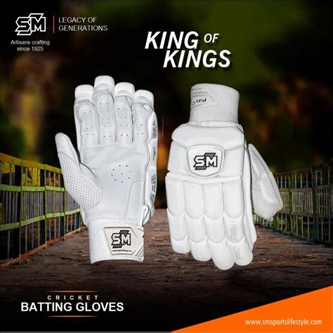 Sm Bg King Of Kings Customised Sheep Skin Batting Gloves At Rs