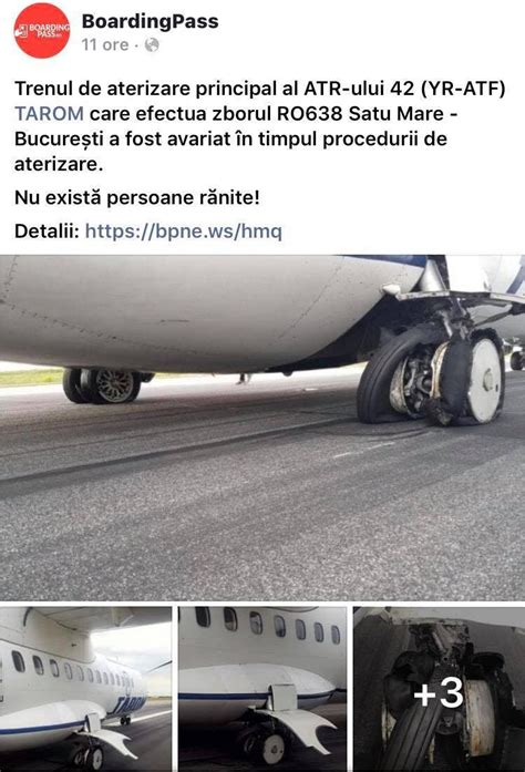 Incident Grav Pe Aeroportul Otopeni Anvelopa Unui Avion TAROM A