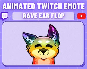 Animated Rave Dance Emote Kawaii Twitch Discord Stream Gaming Cute Wolf