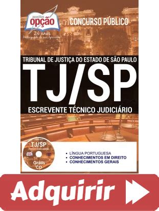 Apostila Concurso Tj Sp Cargo Escrevente T Cnico Judici Rio