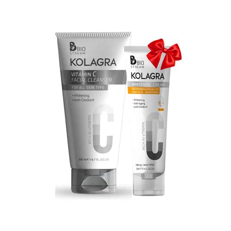 Kolagra Vit C Facial Cleanser Whitening Cream Off