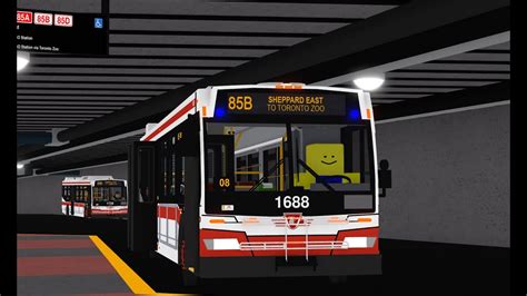 Roblox Ttc Bus Action At Don Mills Station Routes Sheppard East