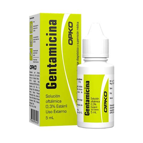 Gentamicina gotas oftálmicas 0 3 x 5 ml Farmacias Bühler Osorno