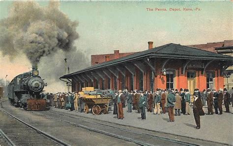 Kane Pa Train Station Pennsylvania Railroad Depot Ca 1910s Postcard