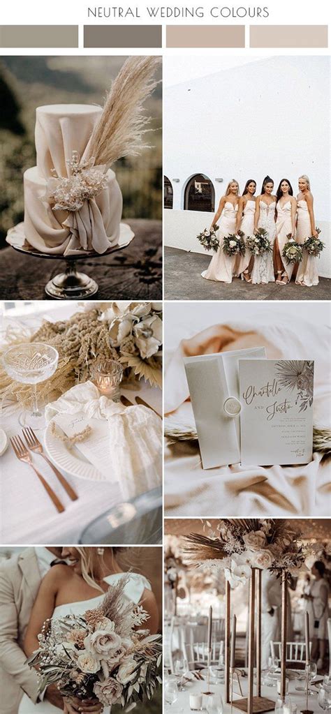 6 Neutral Wedding Colour Palettes to Excite | Neutral wedding colors ...