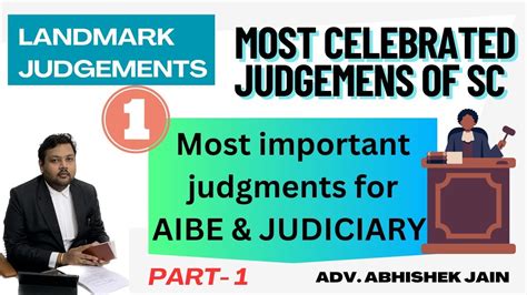 Most Important Landmark Judgements Explained For AIBE Judiciary All