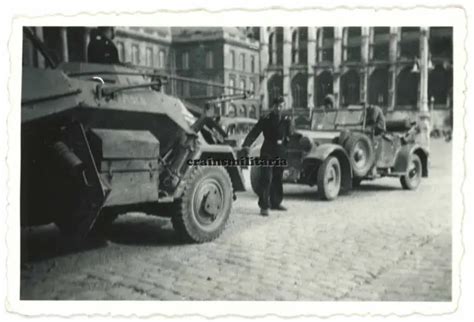 Orig Foto Panzeraufkl Rer Sdkfz Panzersp Hwagen In Rouen