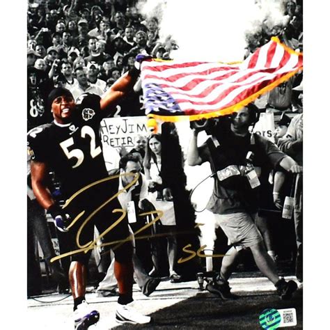 Ray Lewis Signed Ravens X Photo Beckett Pristine Auction