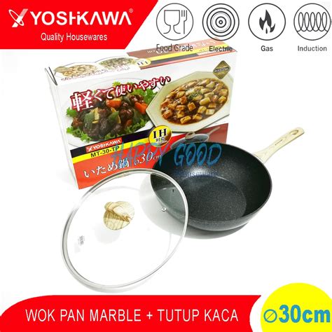 Jual Yoshikawa Cm Wok Pan Panci Penggorengan Marble Induksi Anti