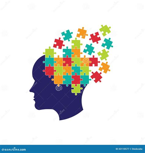 Brain Head Puzzle Logo Stock Vector Illustration Of Creativity 43110577