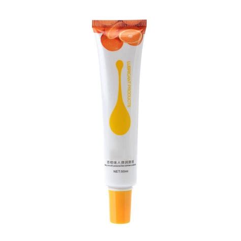 Sex Lubricant Flavored Edible Water Based Fruit Gel Lube Orange