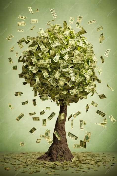 Premium Photo The Flourishing Fortune A Money Tree