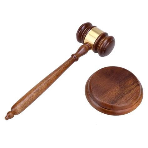 Durable Gavel Wooden Judge Hammered Handcrafted Delicate Wood Gavel For