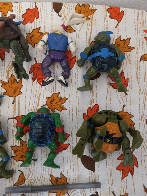 Broken Damaged Vintage Tmnt Figure Lot For Parts Teenage Mutant Ninja