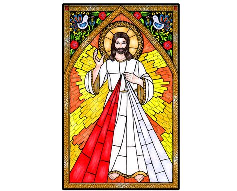 Stained Glass Divine Mercy