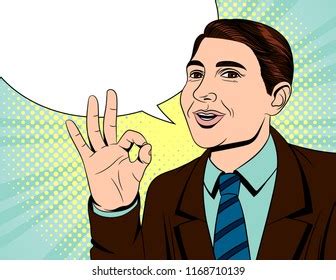 Vintage Pop Art Man Pointing Hand Stock Vector Royalty Free