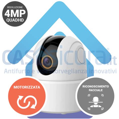 Telecamera Ip Wifi Pan Tilt Motorizzata Senza Fili Smart Con