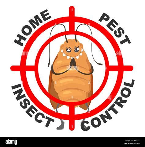 Home Pest Insect Control Vector Sign With Target Stock Vector Image And Art Alamy