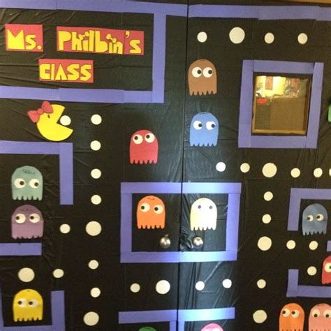 Miss Pacman Door Decoration Halloween School Treats