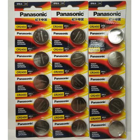 15pcs Original Panasonic Cr2450 Cr 2450 3v Lithium Button Cell Battery Coin Batteries For