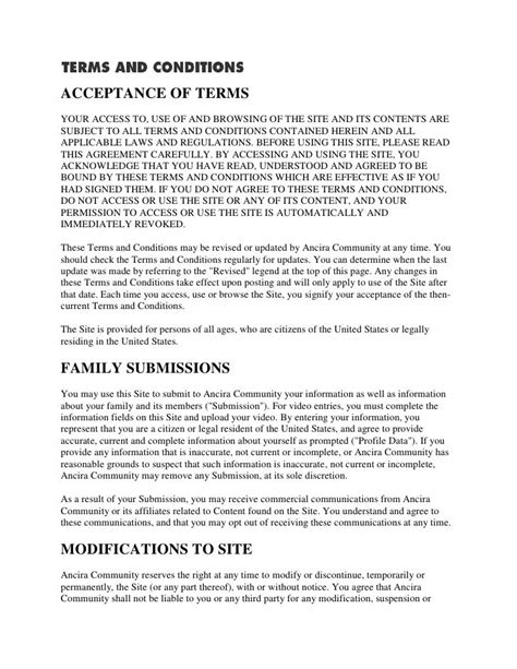 Acceptance Of Termsandconditions