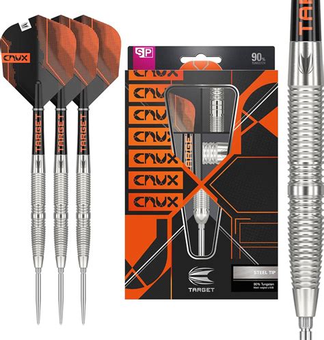 Target Darts Crux 90 Tungsten Swiss Point Steel Tip Darts Set • Pris