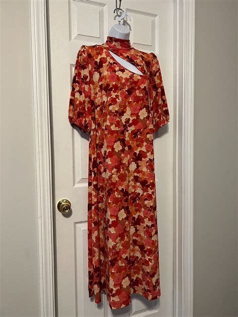 Eloquii Plus Size Multicolor Floral A Line Summer Dress Ebay