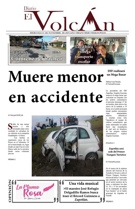 Diario El Volc N De Noviembre De By Diario El Volc N Issuu