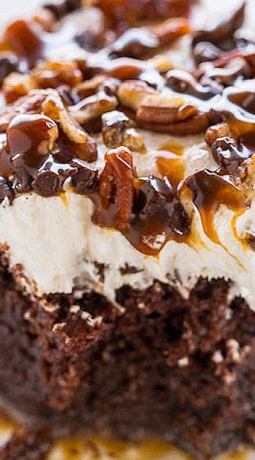 Turtle Chocolate Poke Cake Recipe Poke Cake Recipes Cake Recipes