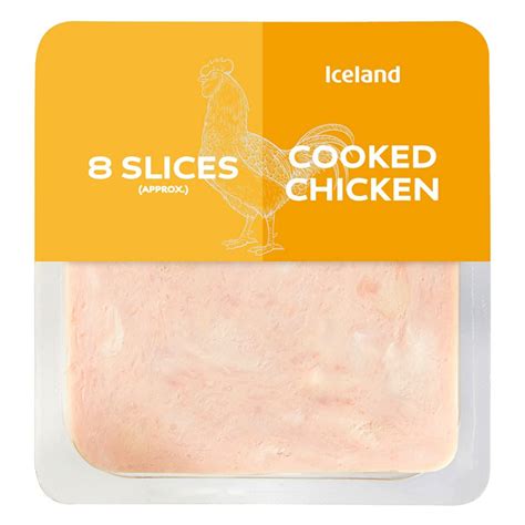 Iceland 8 Slices Approx Cooked Chicken 80g Chicken And Turkey Iceland Foods