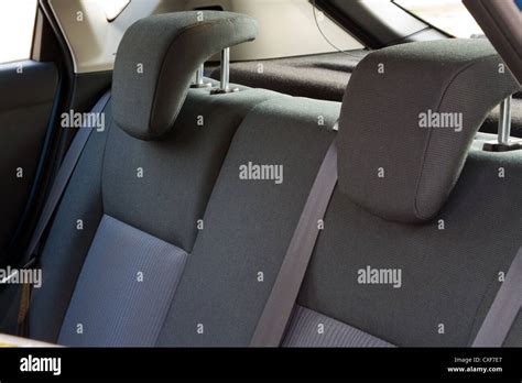 Car Interior Back Car Seats With Active Headrest Stock Photo Alamy