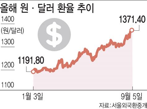 천장 뚫린 환율 1370원 돌파1400원도 시간 문제