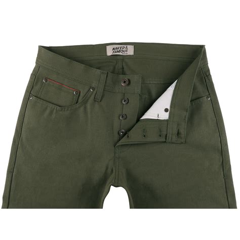 Army Green Duck Canvas Selvedge Naked Famous Denim