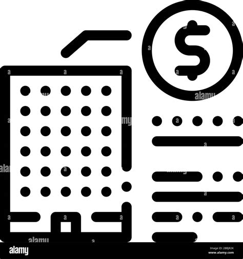 Building Cost Icon Vector Outline Illustration Stock Vector Image And Art