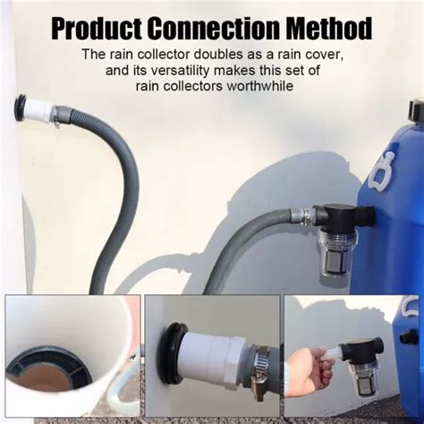 RAIN WATER COLLECTOR Kit Downpipe With Filter Rain Barrel Diverter