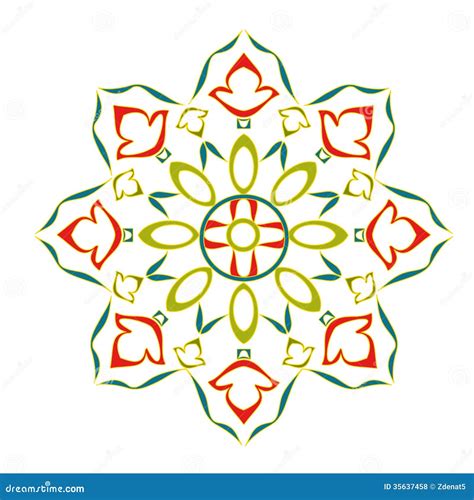 Rosette Decorative Ornamental Floral Stock Vector Illustration Of