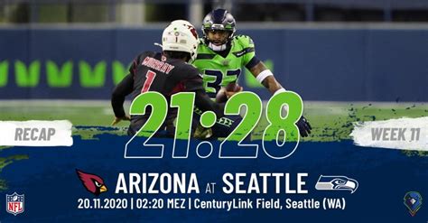 Recap Regular Season 2020 Week 11 Cardinals Seahawks German Sea Hawkers Ev