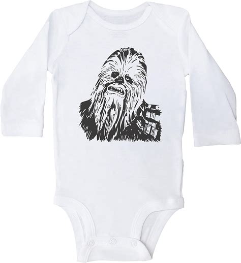 Baffle Star Wars Inspired Baby Bodysuitchewbaccaunisex Baby Onesie