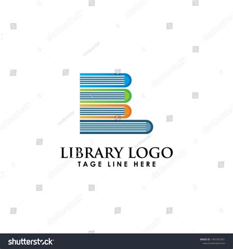 Library Colorful Logo Design Template Stock Vector (Royalty Free ...