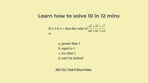 Algebra Solutions For SSC CGL Tier 2 Set 14 Suresolv