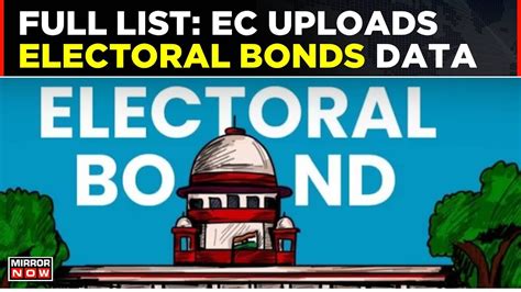 Electoral Bonds Data Released Ec Makes Public Donors List After