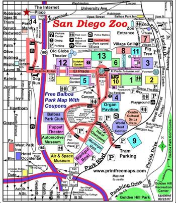 San Diego Zoo Map - San Diego Zoo • mappery