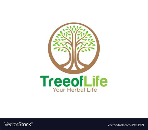 Tree of life logo designs for symbol Royalty Free Vector