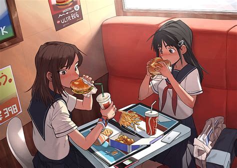 Share 74 Anime Girl Eating Burger Incdgdbentre