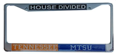 Vols Blue Raiders House Divided Tennessee Mtsu License Plate Frame