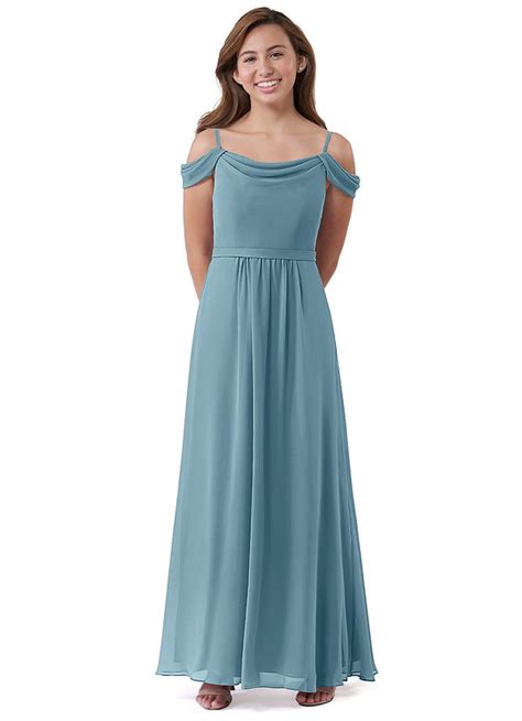 Moody Blue Azazie Alivia Jbd Junior Bridesmaid Dresses Azazie