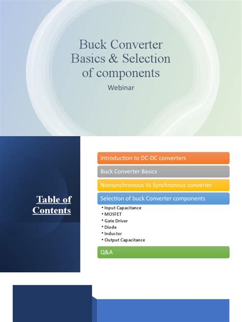 Buck Converter Basics & Selection of Components | PDF | Electronic Engineering | Power (Physics)