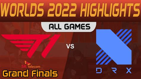 T1 Vs DRX Highlights ALL GAMES Grand Finals Worlds 2022 T1 Vs DRX By